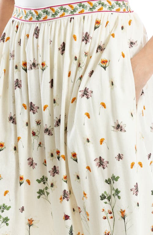 Max Studio Border Print Maxi Skirt