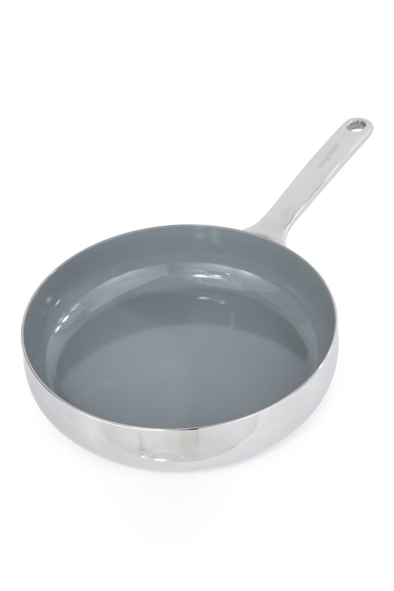 Belly Tri-Ply Stainless Steel Skillet, Main, color, STELLAR