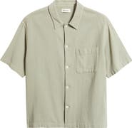 FRAME Open Weave Short Sleeve Button-Up Shirt