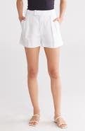 7 For All Mankind Pleated Linen Blend Shorts