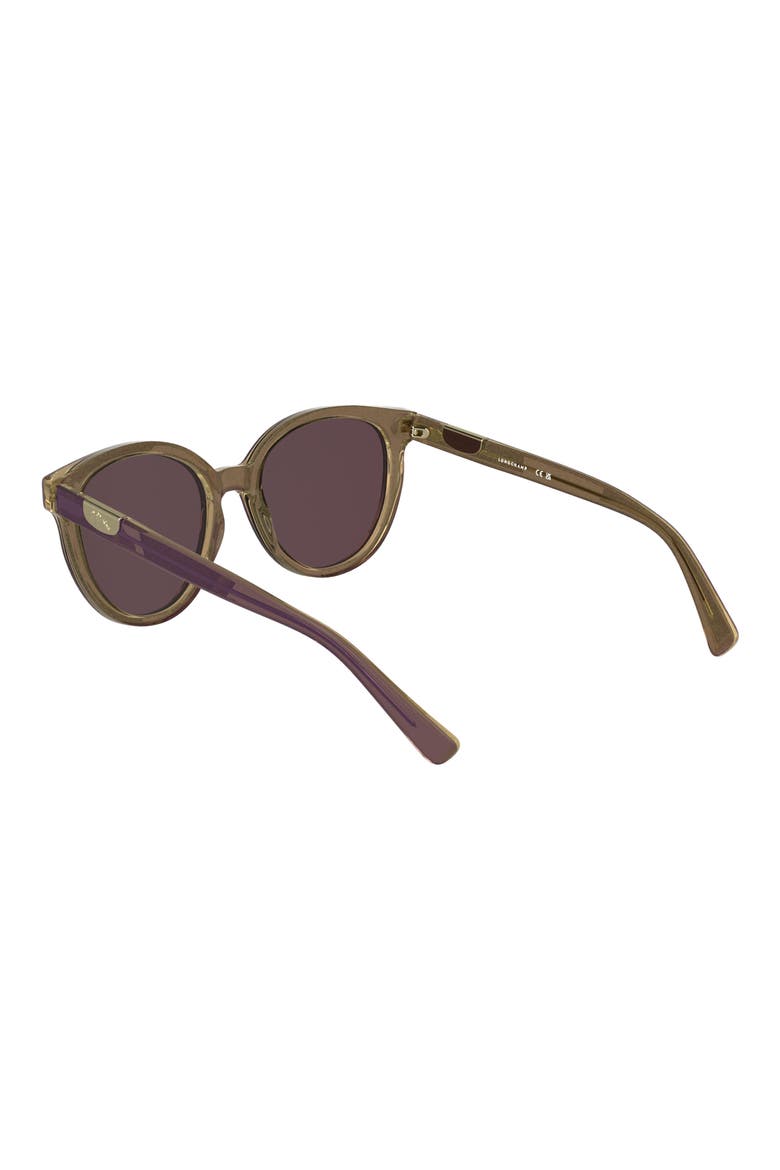 Le Pliage 52mm Gradient Round Sunglasses, Alternate, color, GLITTER PURPLE