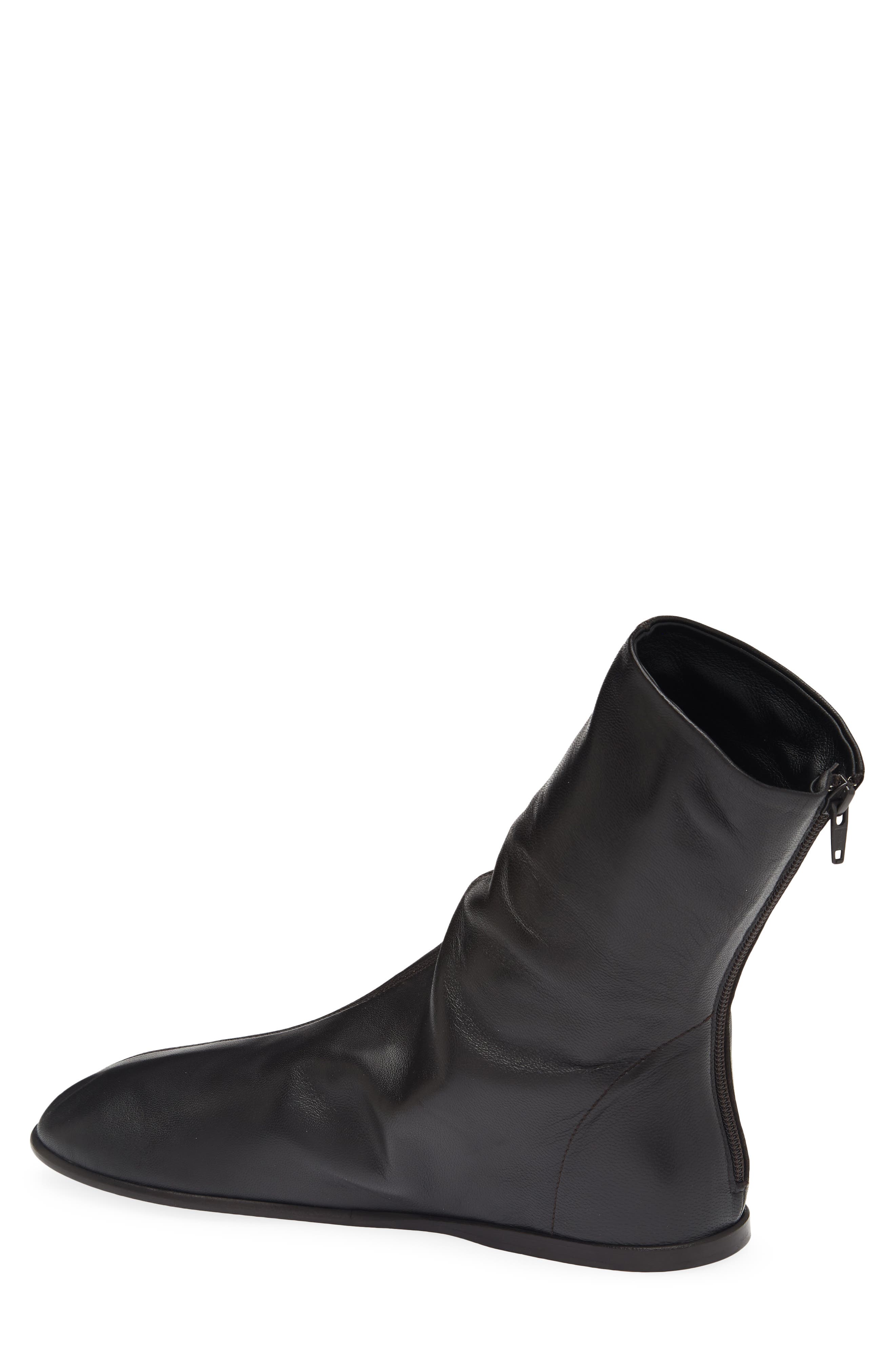 Leather Sock Boot, Alternate, color, DARK CHOCOLATE