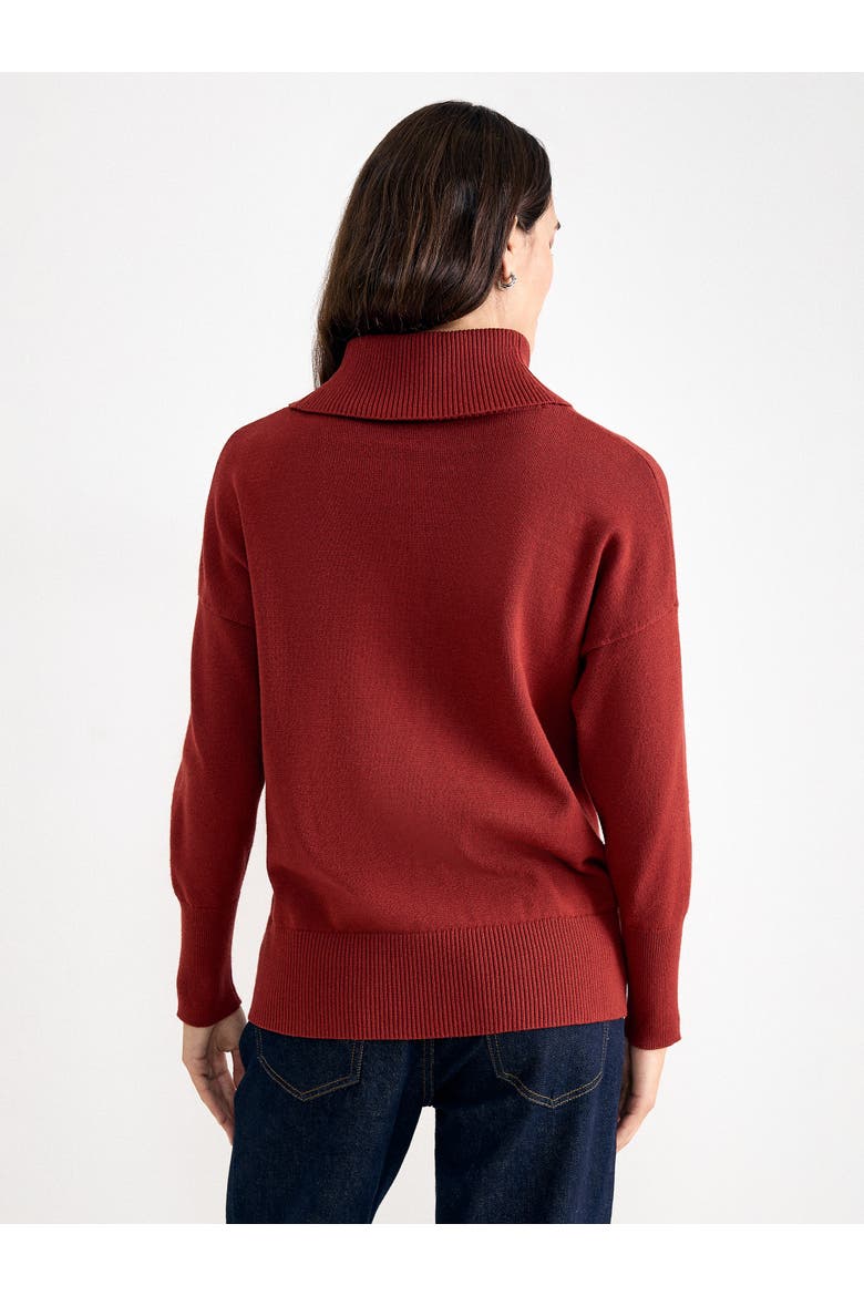 Steph Roll Neck Zip Hem Jumper, Alternate, color, Orange