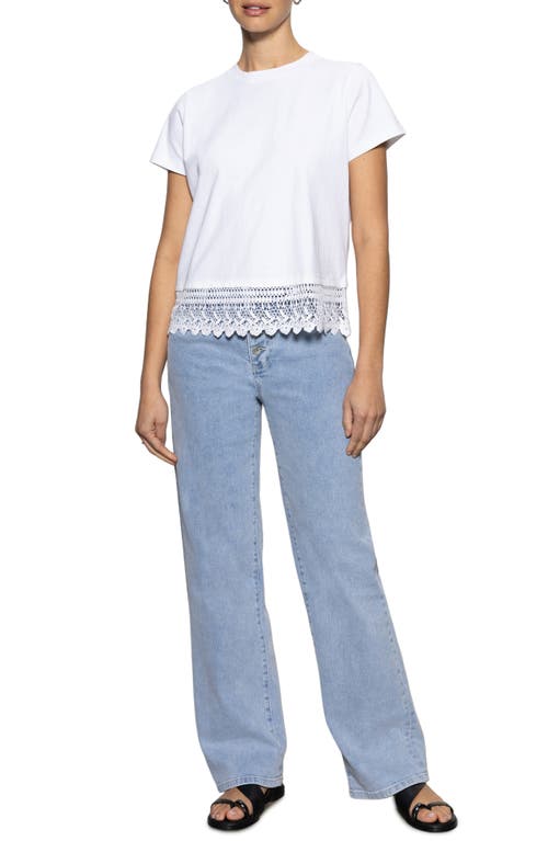 Sanctuary Lace Remix T-shirt In White