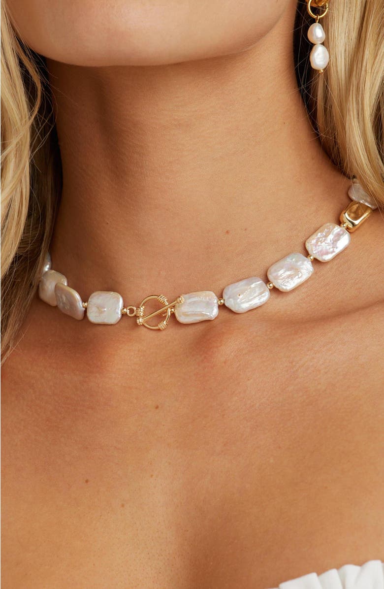 Untamed Petals Kourt Pearl Necklace, Alternate, color,