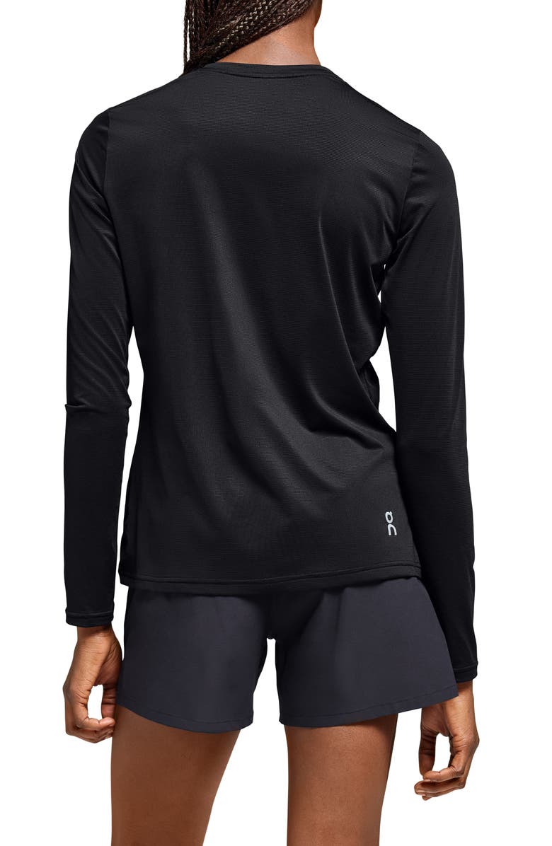 On Core Long Sleeve Running T-Shirt, Alternate, color, Black