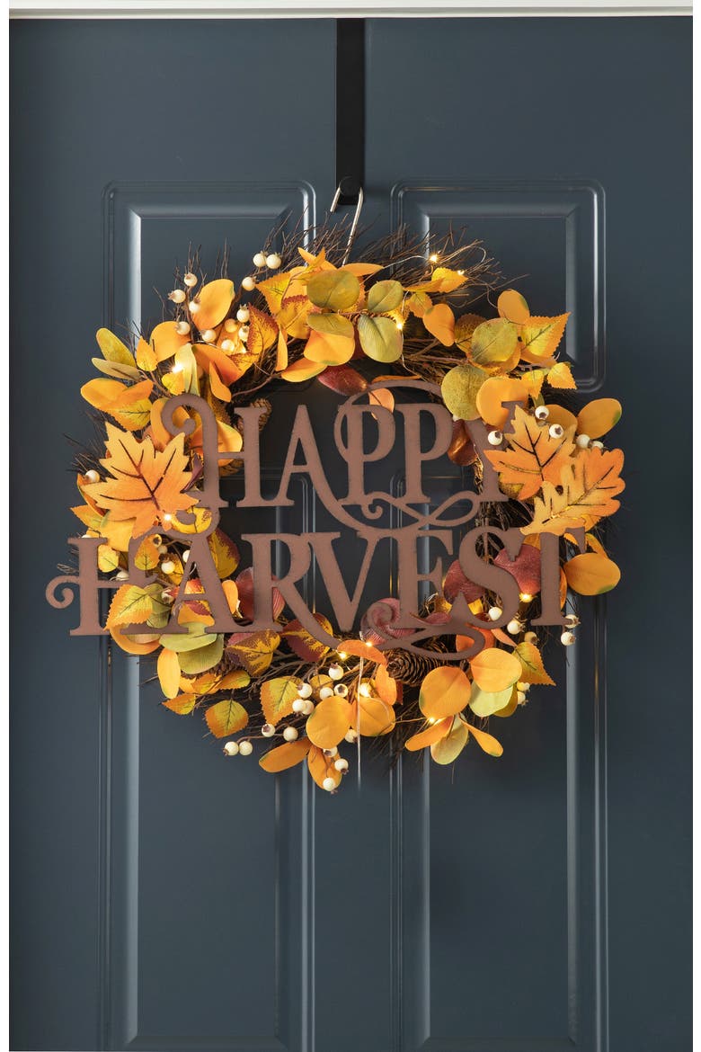 Metal HAPPY THANKSGIVING HAPPY FALL Wall Decor, Alternate, color, Brown