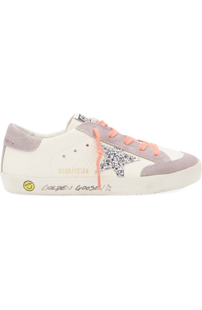 Golden Goose Kids' Super-Star Penstar Classic Sneaker, Alternate, color, White/ Lilac/ Silver