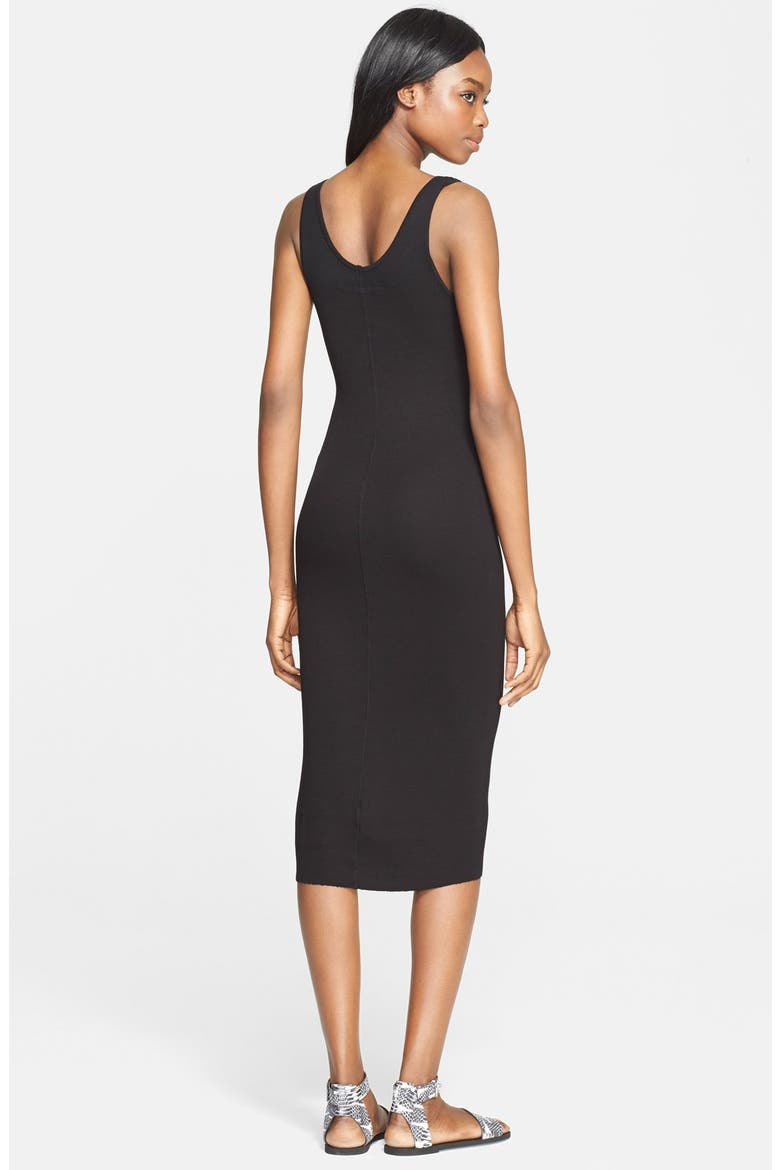 Ribbed Jersey Tank Dress, Alternate, color, BLACK