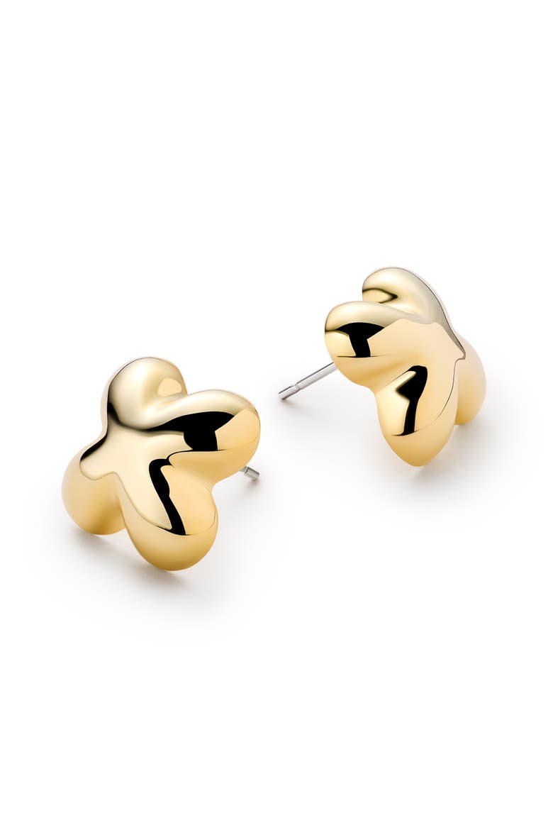 Cassia Stud Earrings, Alternate, color, GOLD / SILVER