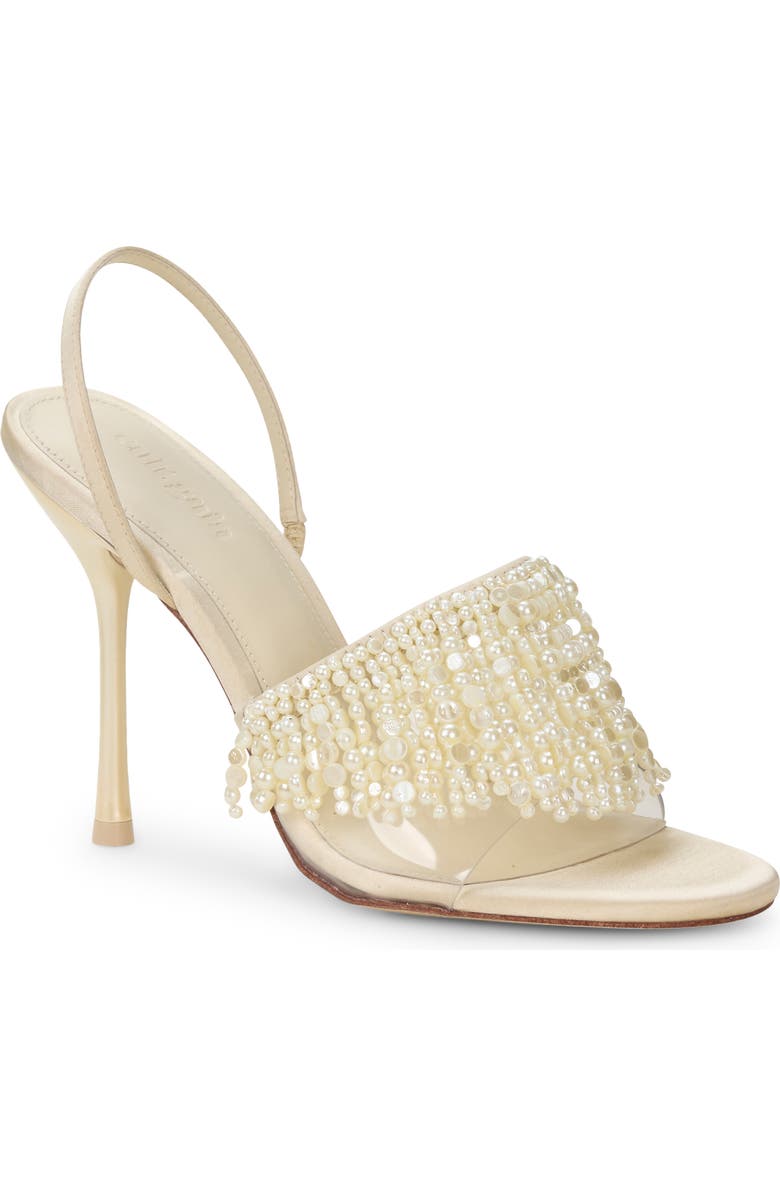 Cult Gaia Cassia Imitation Pearl Slingback Sandal, Main, color,