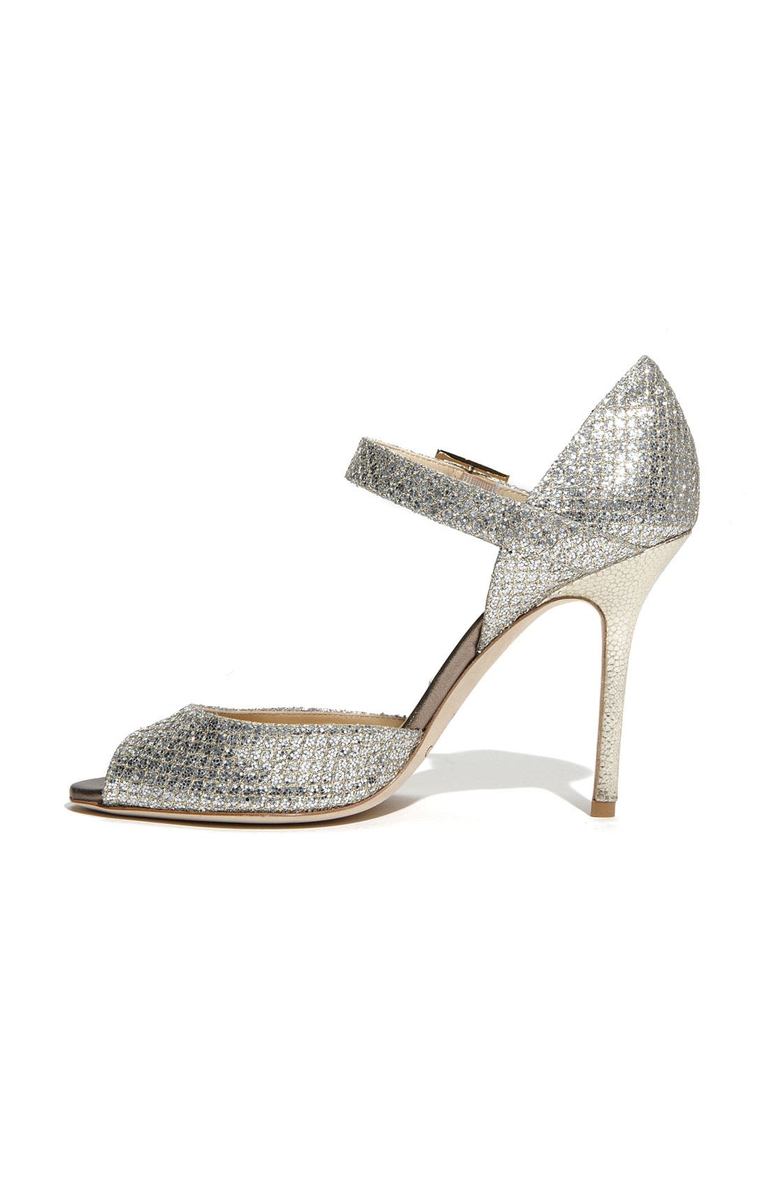'Lace' Mary Jane Pump, Alternate, color, CHAMPAGNE GLITTER FABRIC