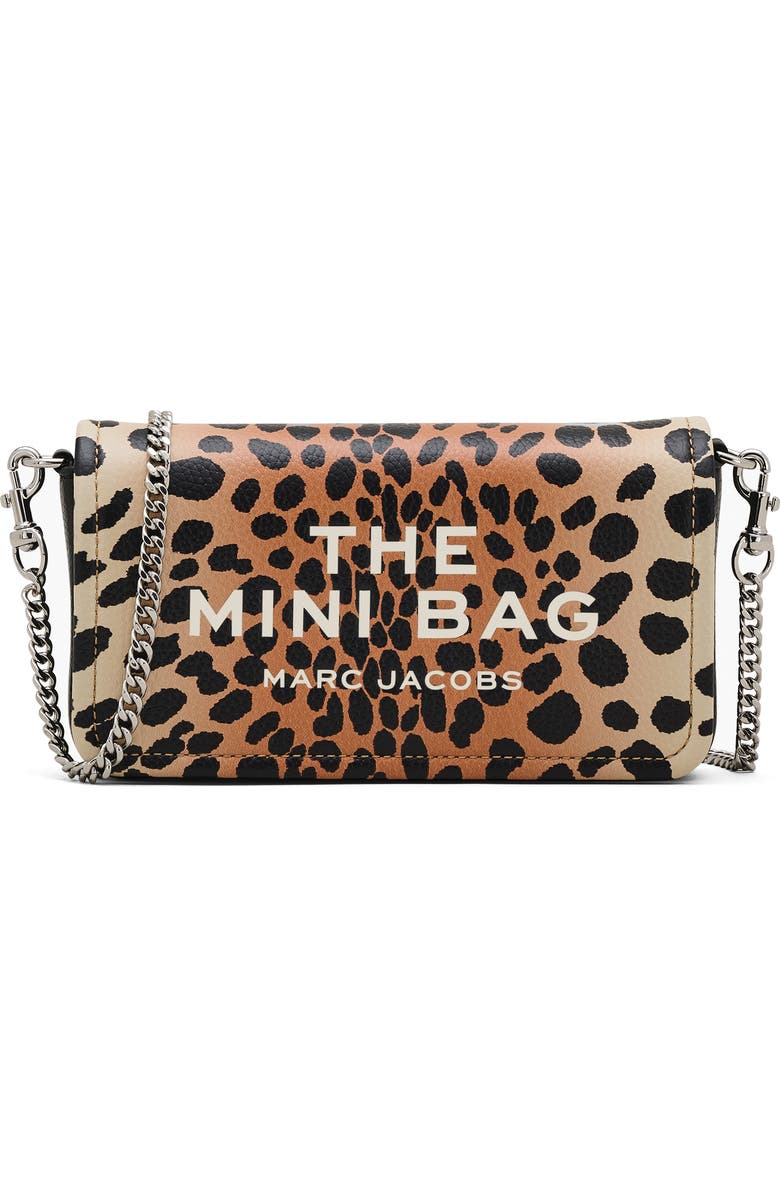 Marc Jacobs The Mini Cheetah Leather Crossbody Bag, Main, color,
