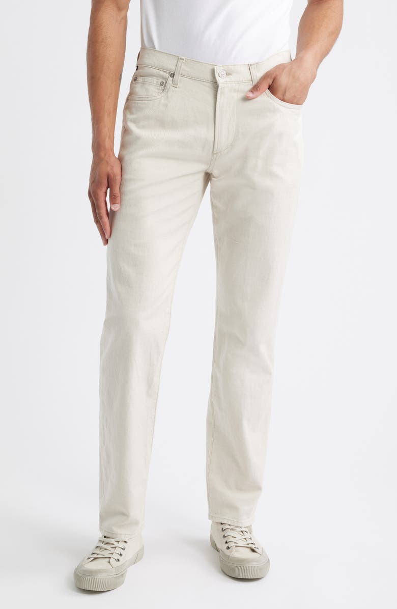 Citizens of Humanity Elijah Relaxed Straight Stretch Linen & Cotton Pants, Main, color, Natural