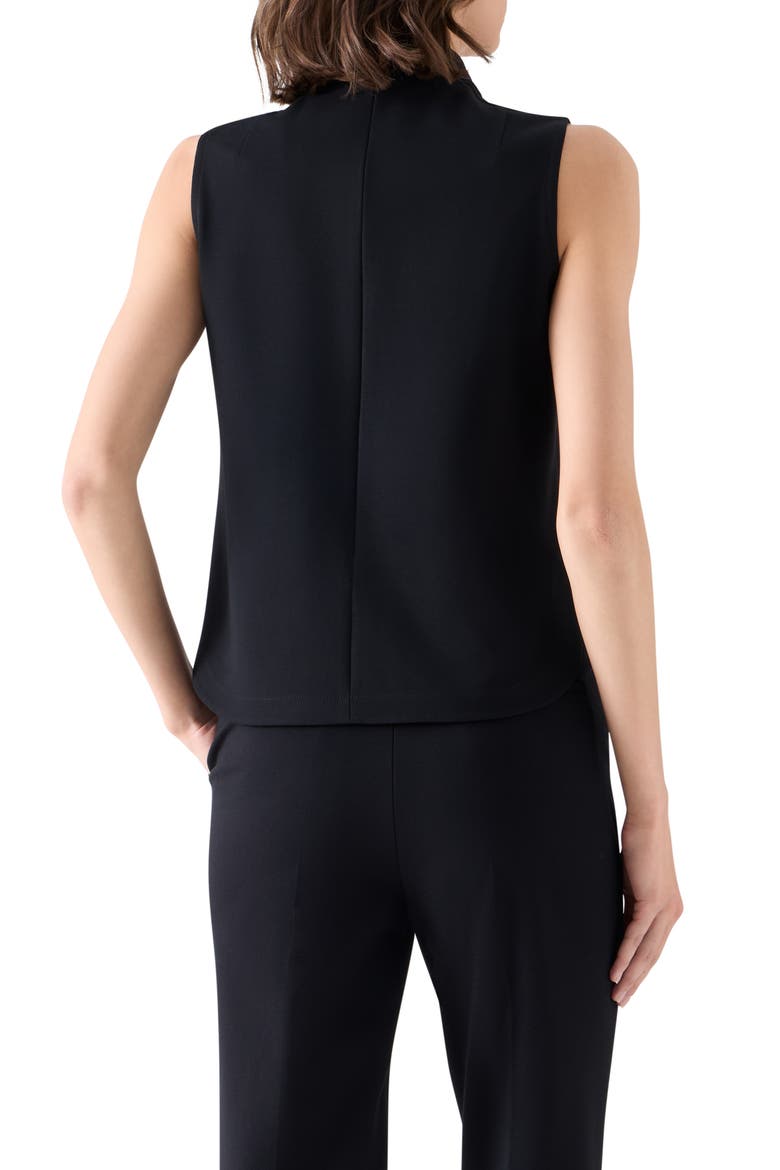 Dice-Dot Embellished Mock Neck Jersey Top, Alternate, color, BLACK
