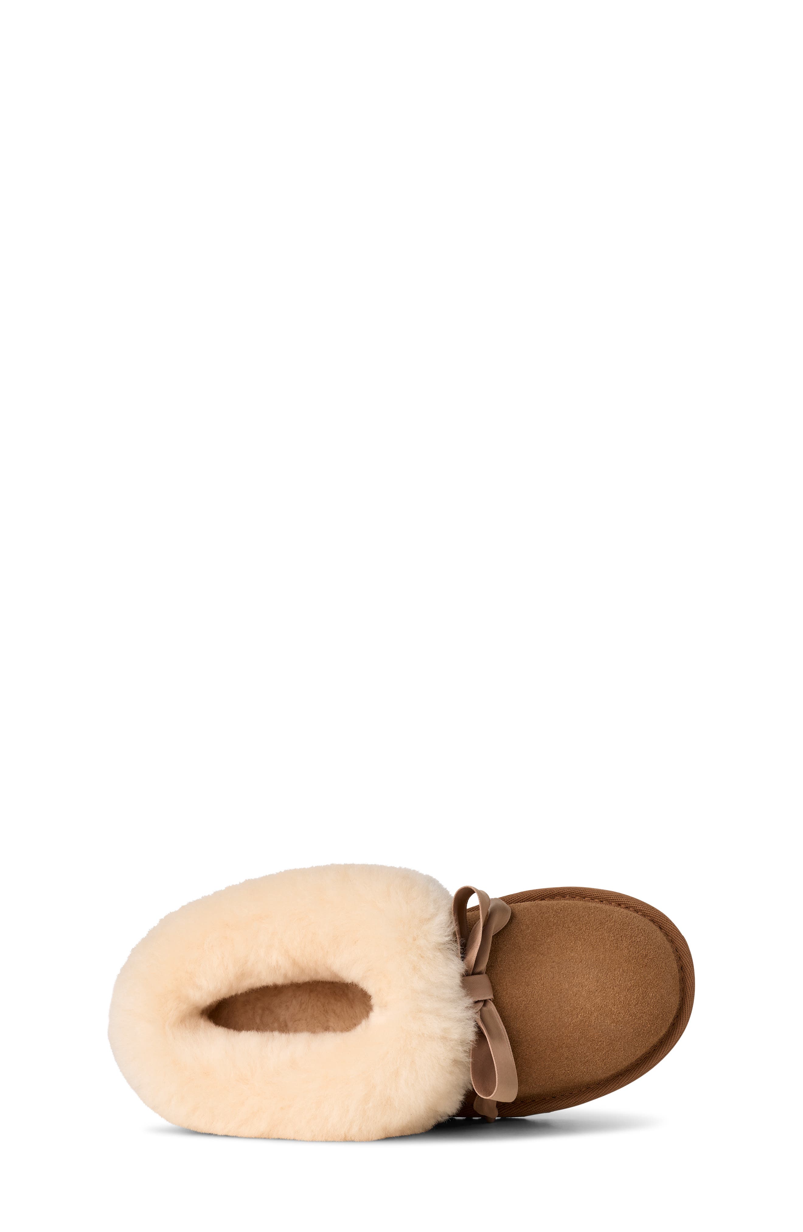 UGG<sup>®</sup> Kids' Bailey Genuine Shearling Collar Slipper, Alternate, color, Chestnut