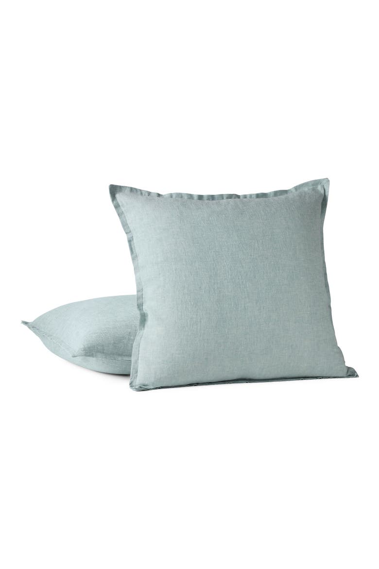 Relaxed Organic Linen Pillow Sham Cover, Main, color, PACIFIC BLUE CHAMBRAY