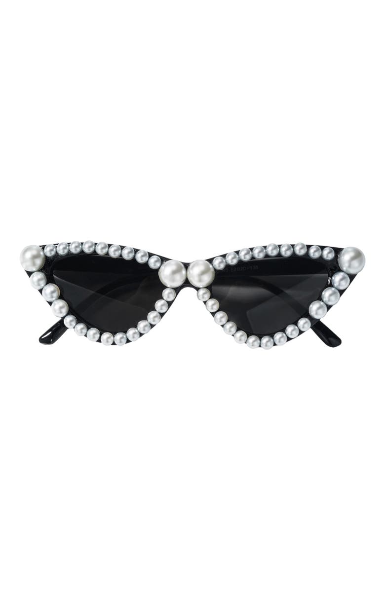 Untamed Petals Times Square Sunnies, Main, color, Black