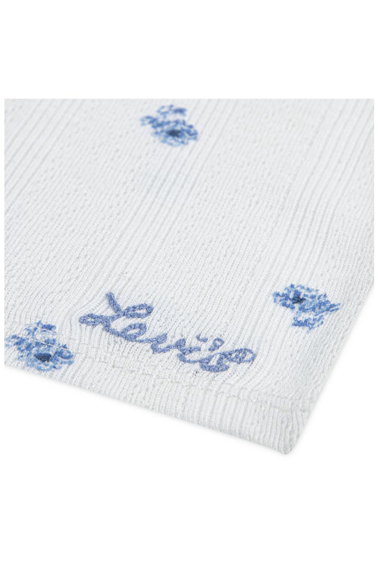 Kids' Ditsy Print Knit Top, Alternate, color, BRIGHT WHITE