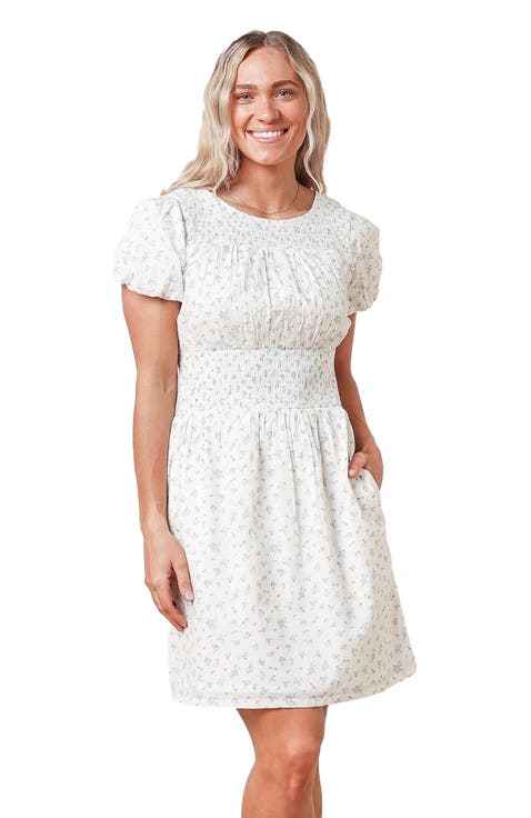 Women's Organic Smocked Waist Dress