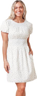 Hope & Henry Women's Organic Smocked Waist Dress