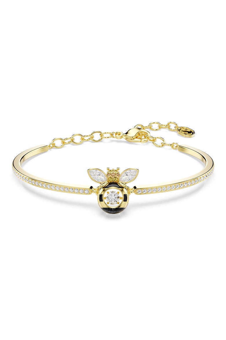 Idyllia Bee Charm Bangle Bracelet, Main, color, GOLD/ MULTI