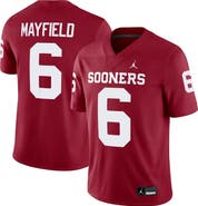 Jordan Brand Men's Jordan Brand Baker Mayfield Crimson Oklahoma Sooners Alumni Player Game Jersey