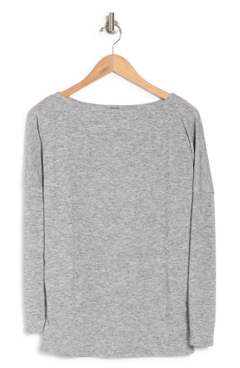 GO COUTURE Boatneck Dolman Sweater, Alternate, color, Ivory Print 1