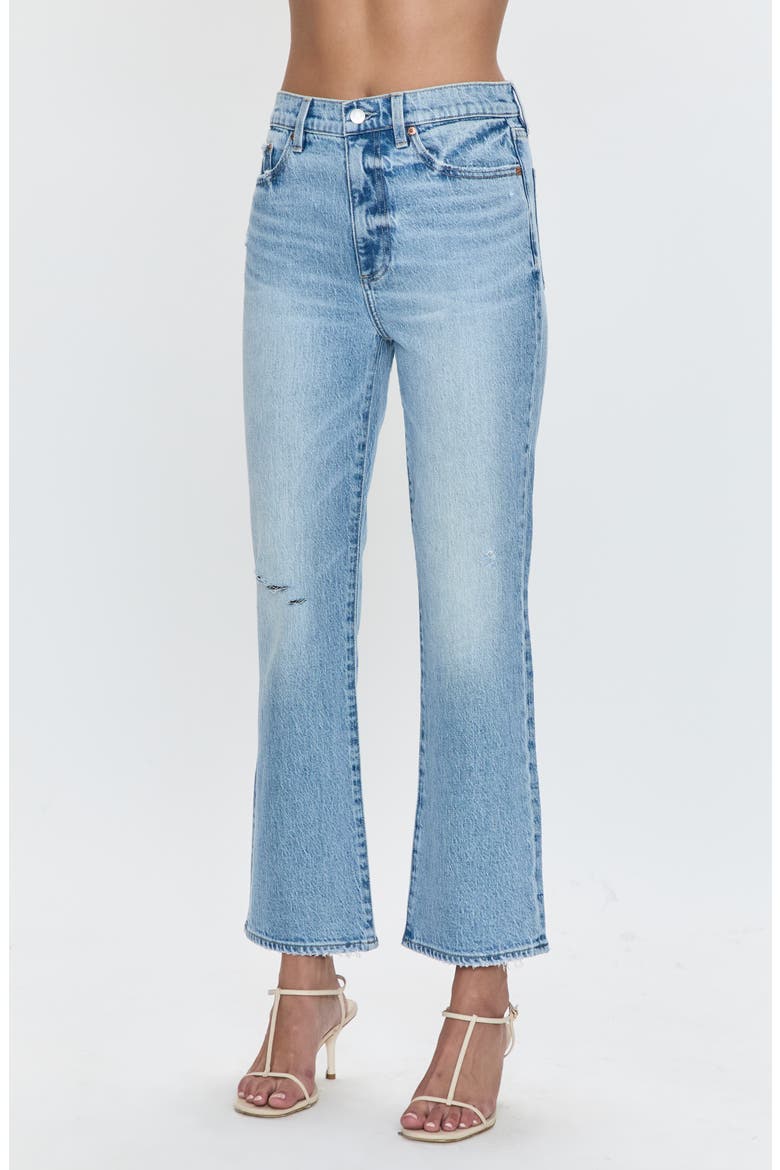 Ally High Waist Crop Bootcut Jeans, Alternate, color, SCHOLAR DISTRESSED