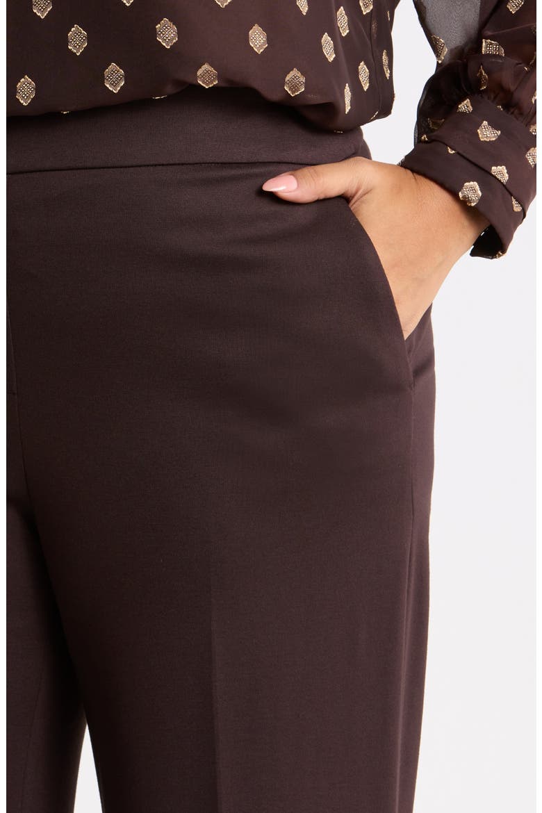 Pull-On Slash Pocket Wide Leg Pants, Alternate, color, DEEP MAHOGANY