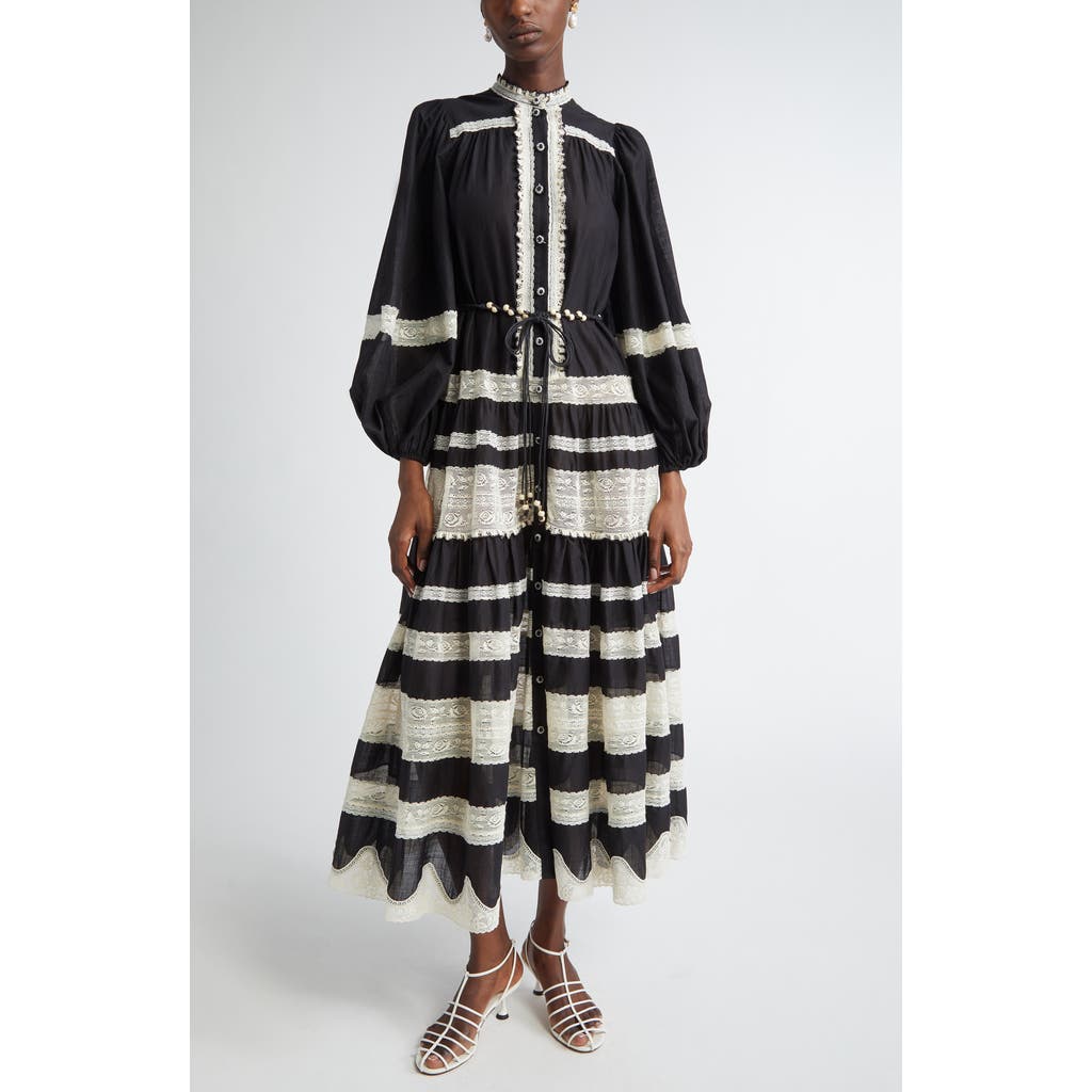 Zimmermann Rhiannon Billow Maxi Dress In Black