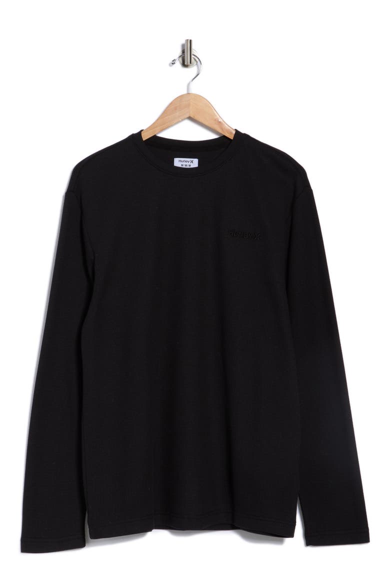 Textured Thermal Sweater, Alternate, color, BLACK