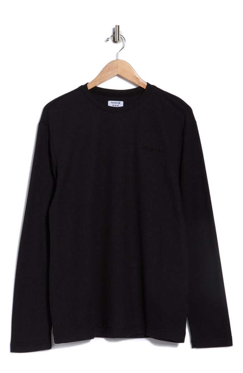 Hurley Textured Thermal Sweater, Alternate, color, Black
