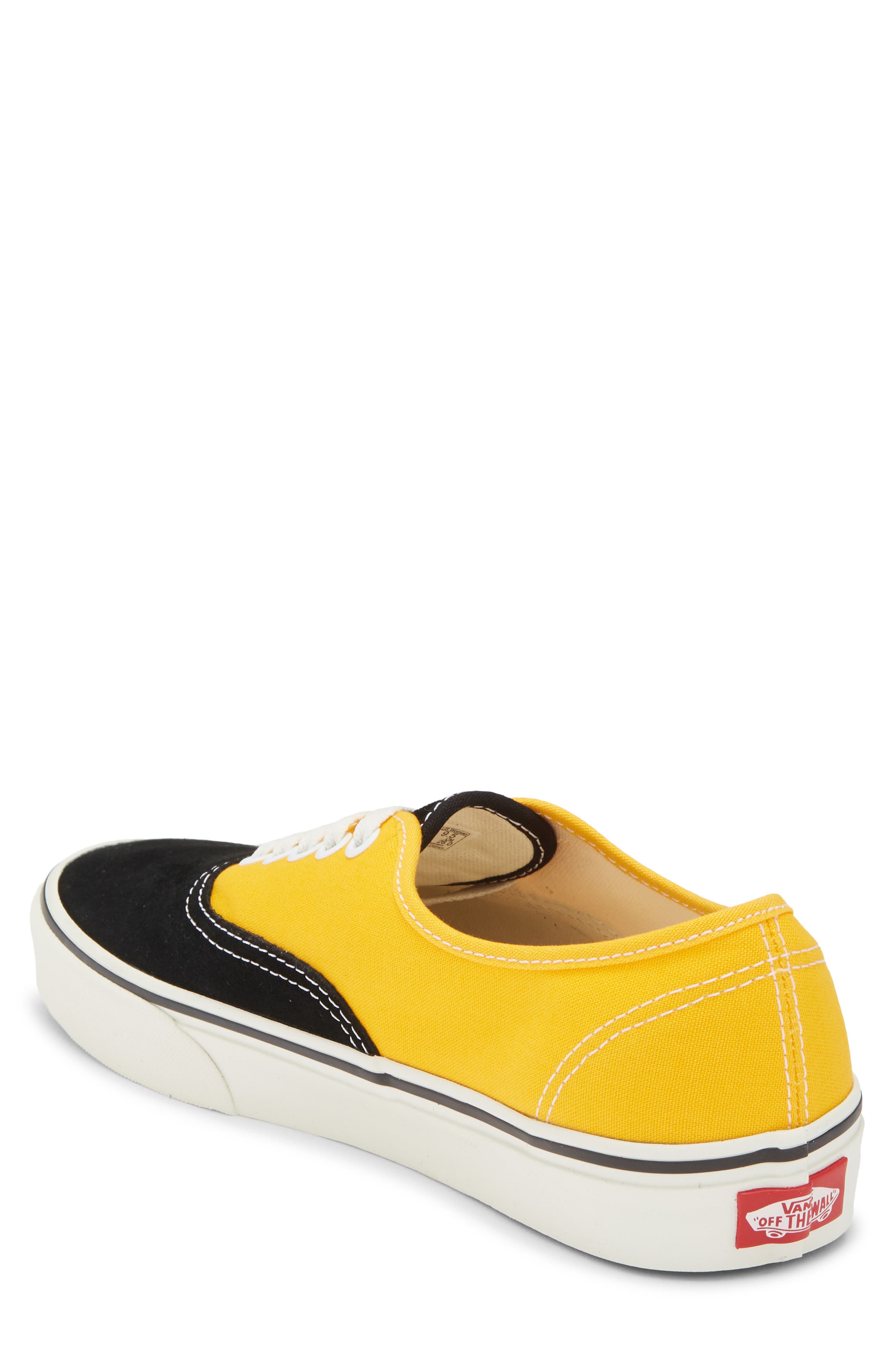 Vans Authentic Sneaker, Alternate, color, Yellow/ Black