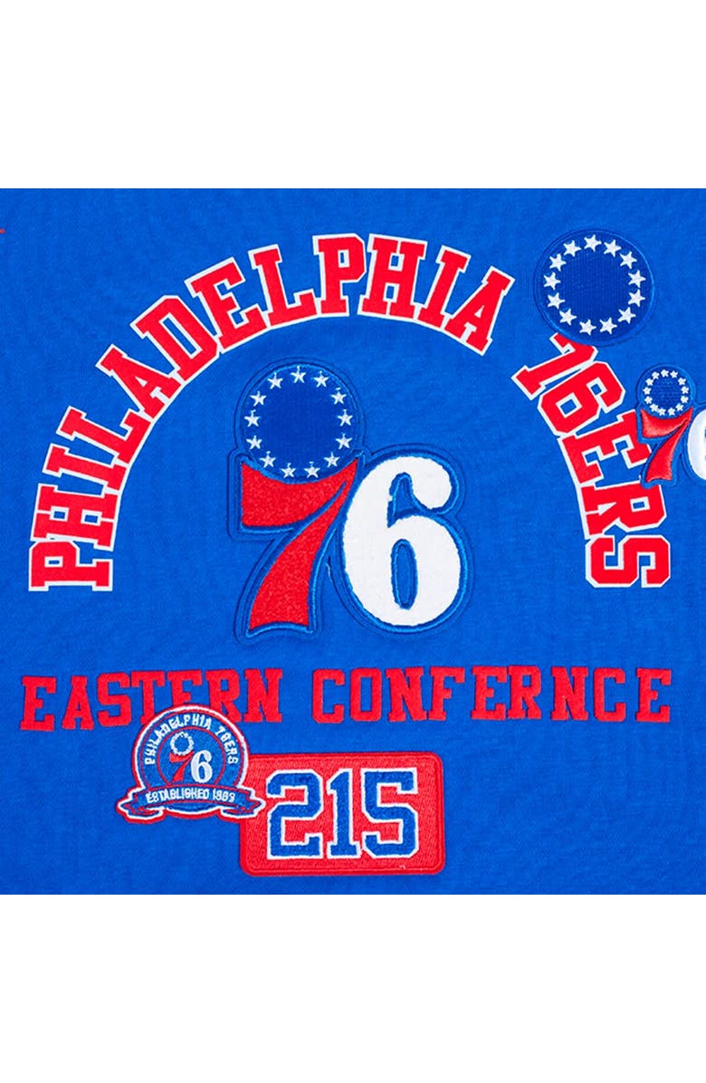 PRO STANDARD Women's Pro Standard Royal Philadelphia 76ers Area Code Cropped Pullover Sweatshirt, Alternate, color, Royal