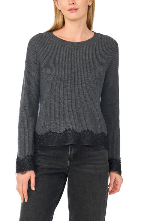 Lace Trim Sweater