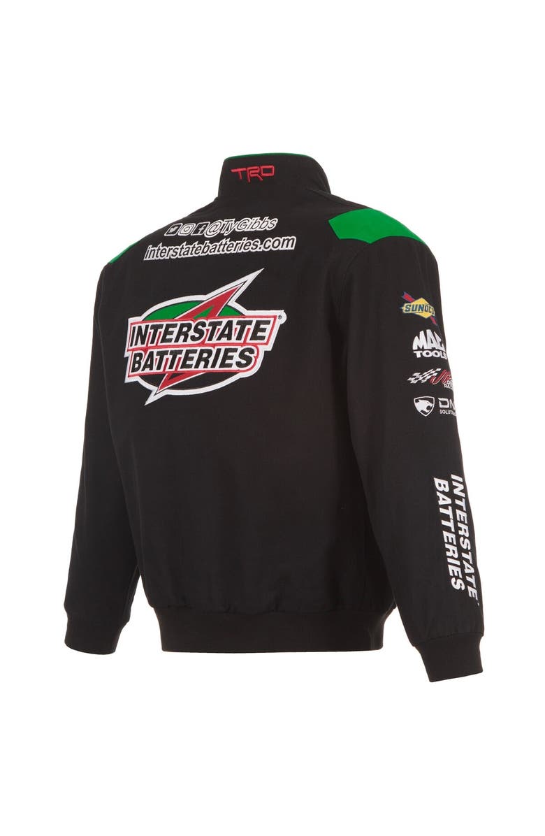 JH DESIGN Men's JH Design Black Ty Gibbs Interstate Batteries Twill Uniform Full-Snap Jacket, Alternate, color, 