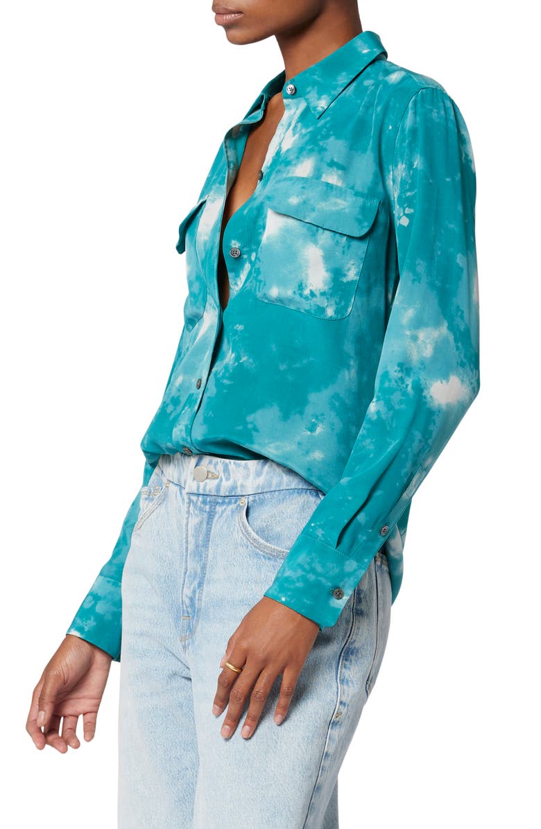 Equipment Signature Slim Fit Silk Button-Up Shirt, Alternate, color,