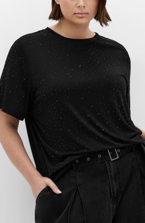 Blinged Up Embellished T-Shirt (Plus)