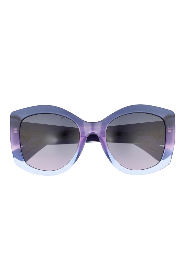 53mm Gradient Cat Eye Sunglasses, Main, color, BLUE