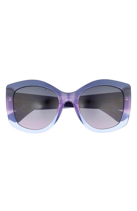 53mm Gradient Cat Eye Sunglasses
