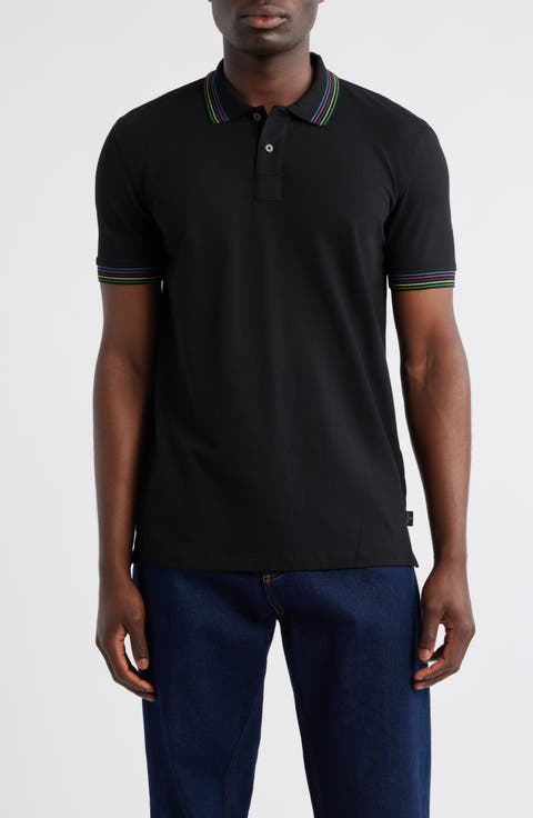 Tipped Stretch Cotton Polo