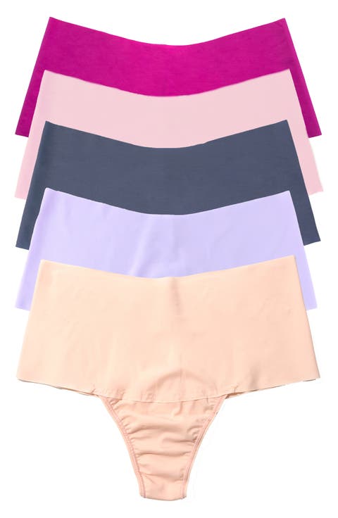 Breathe 5-Pack High Waist Thongs