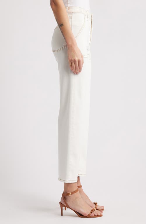 Frame The Utility Trouser High Rise Ankle Wide Leg Jeans In Au Natural Clean In Au Natural Clean