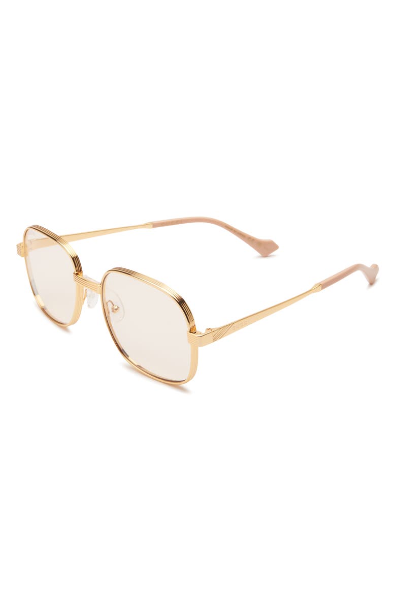 Gucci 55mm Square Optical Glasses, Alternate, color, Gold Gold Yellow