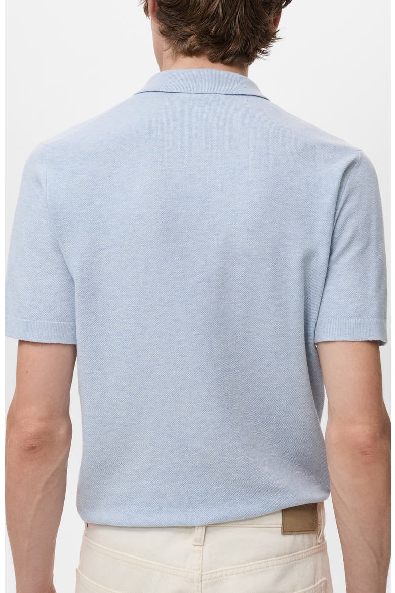 Slim Fit Knit Polo, Alternate, color, AQUA BLUE