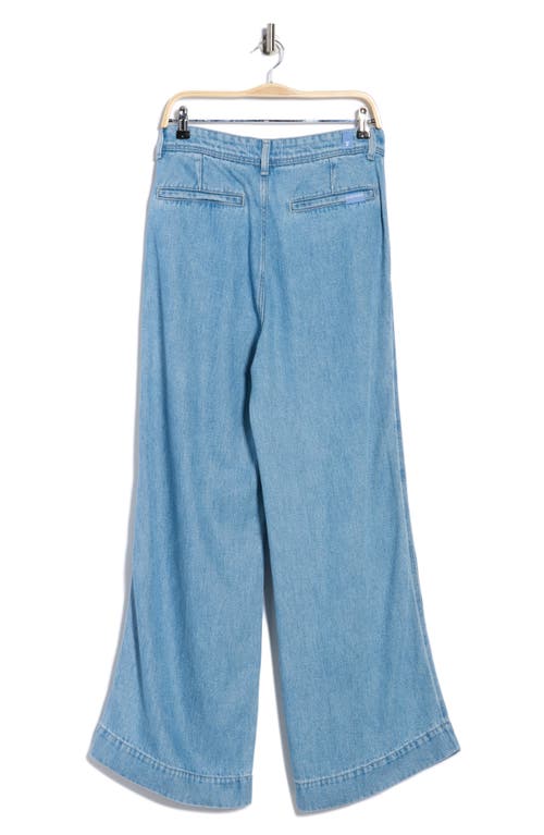 7 For All Mankind Denim Lustre Pleated High Waist Trouser Jeans In Blue