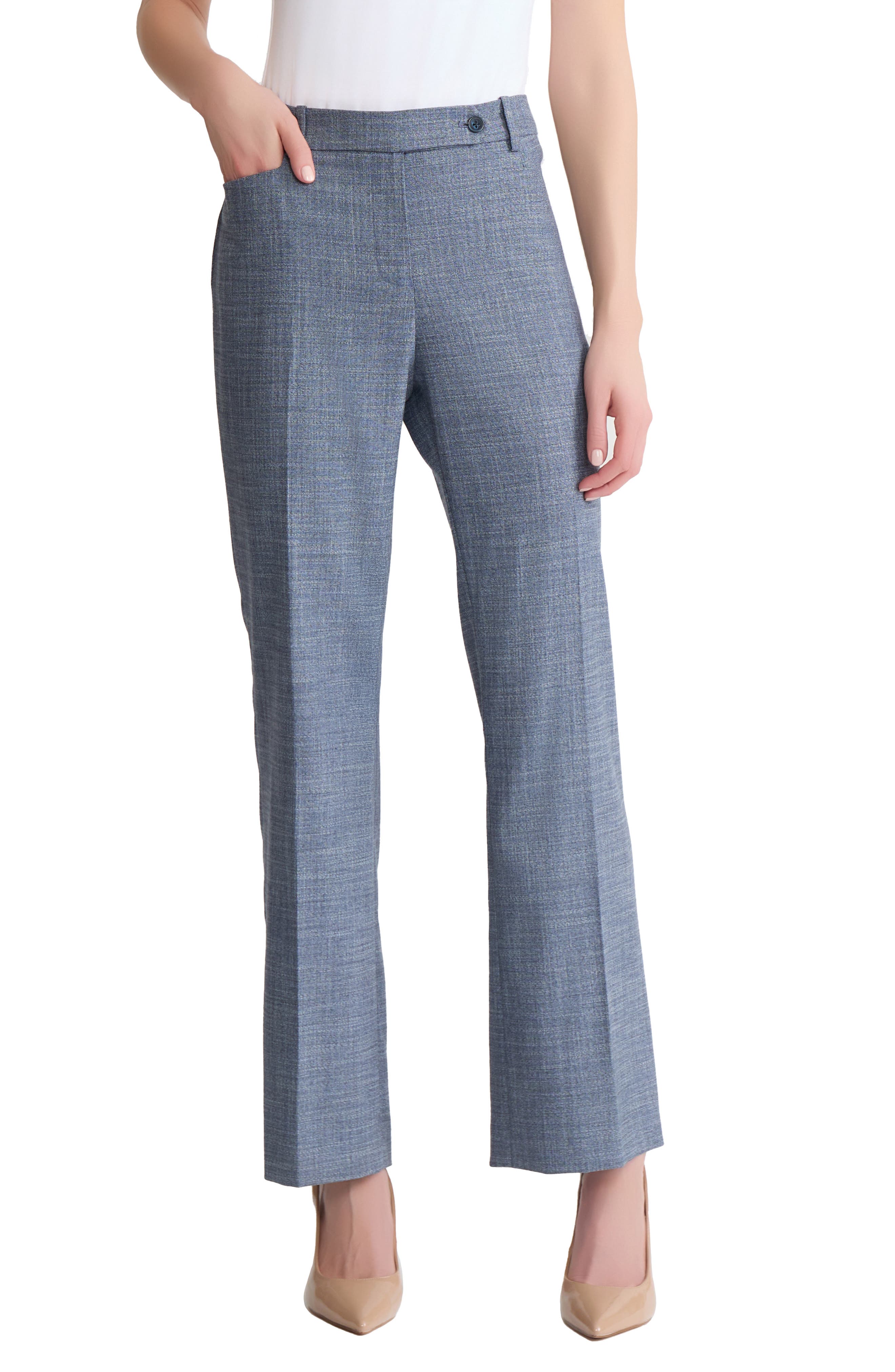Flat Front High Waist Pants