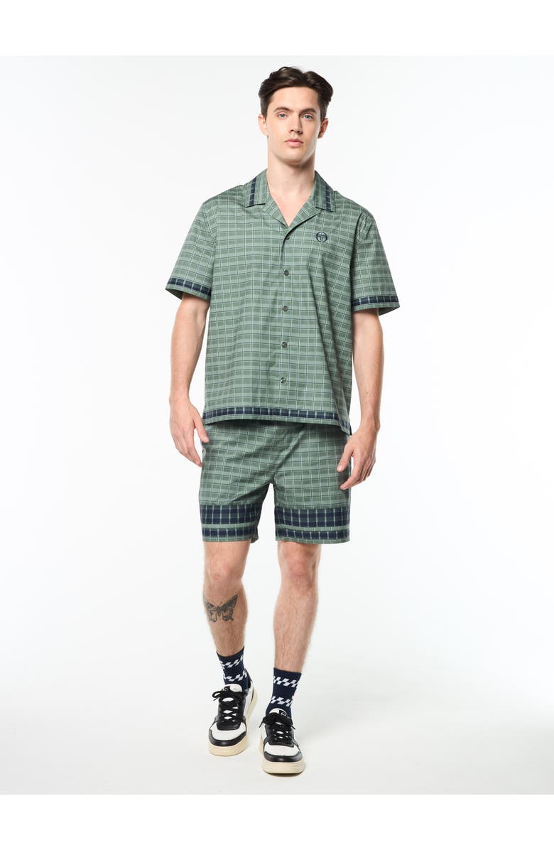 Sergio Tacchini Quadretto Cabana Shirt, Alternate, color, Duck Green