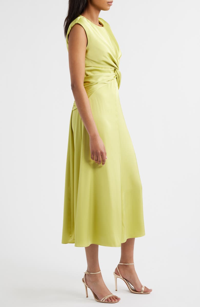 Vince Camuto Twist Front Satin Maxi Dress, Alternate, color, 